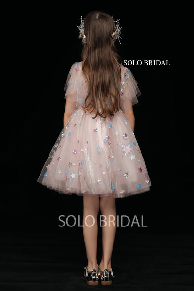 Blush Tulle Flower Girl Dress