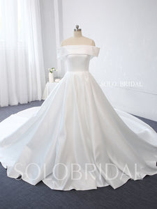 Light Ivory Bridal Satin Wedding Dress