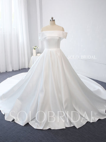 Light Ivory Bridal Satin Wedding Dress