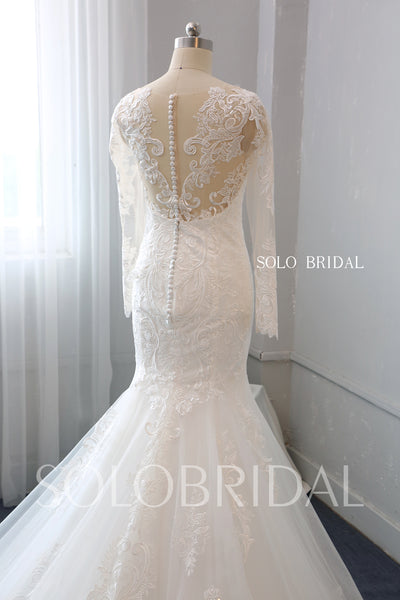 Ivory Lace Mermaid Wedding Dress