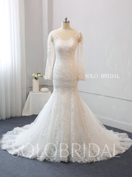 Ivory Lace Mermaid Wedding Dress