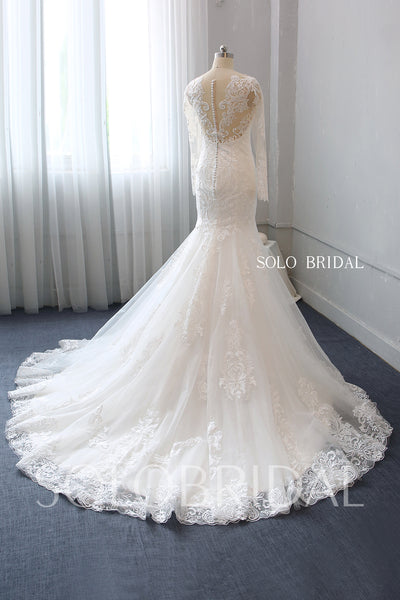 Ivory Lace Mermaid Wedding Dress