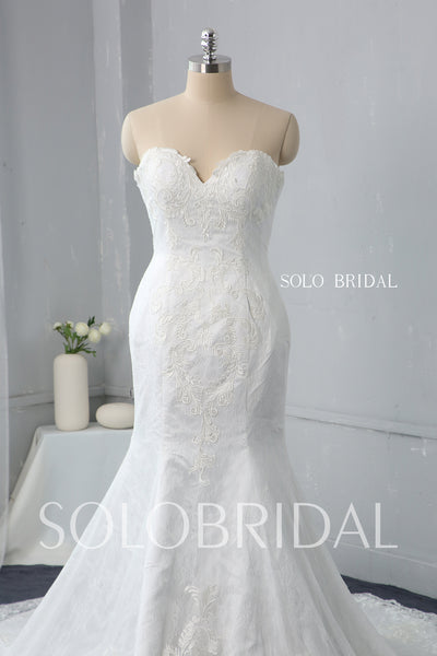 Strapless Sweetheart Mermaid with Court Train