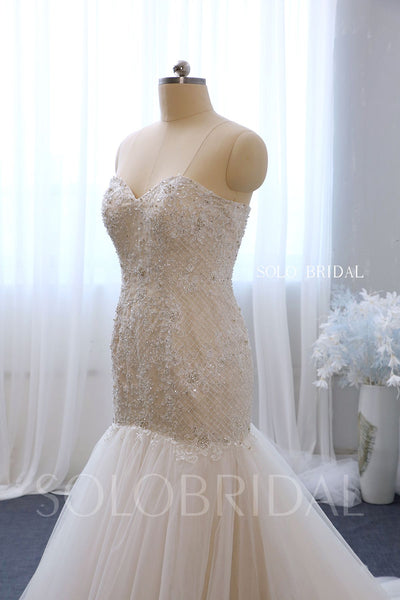 Mermaid Sweetheart Wedding Dress with Chapel Train