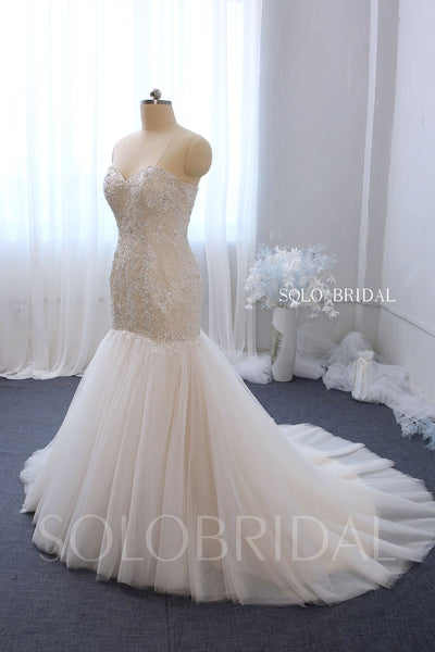 Mermaid Sweetheart Wedding Dress with Chapel Train