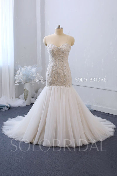 Mermaid Sweetheart Wedding Dress with Chapel Train